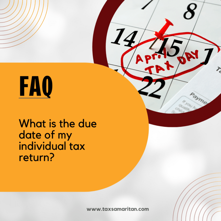 What is the due date of my individual tax return?