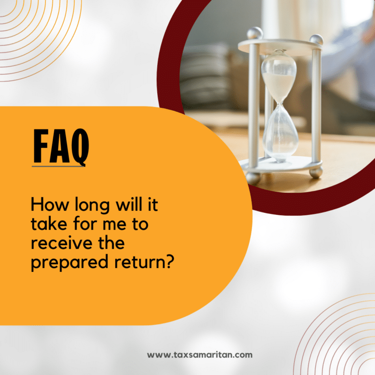 How long will it take for me to receive the prepared return?