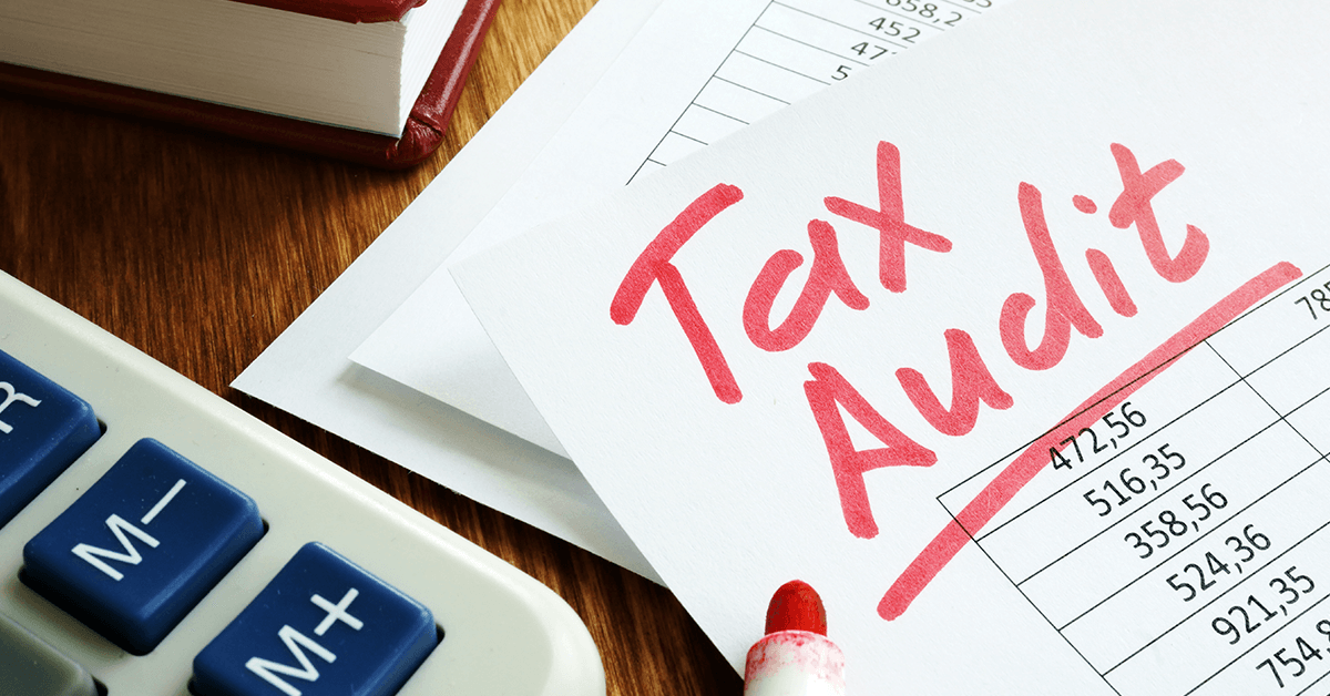 "Tax Audit" written in red marker